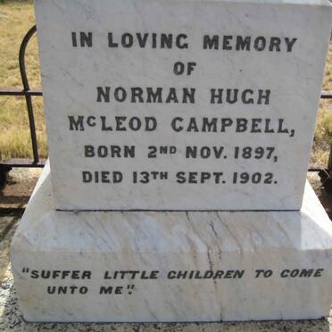 CAMPBELL Norman Hugh McLeod 1987-1902