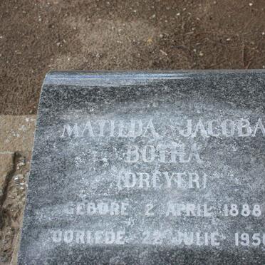 BOTHA Matilda Jacoba nee DREYER 1888-1950