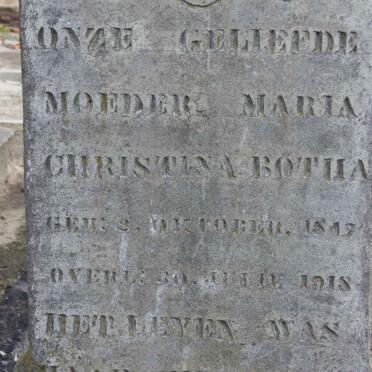 BOTHA Maria Christina 184?-1918