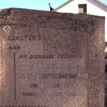 ESTERHUYS Petronella J.C. nee VAN WYK 1868-1944