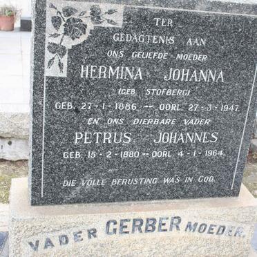 GERBER Petrus Johannes 1880-1964 &amp; Hermina Johanna STOFBERG 1886-1947
