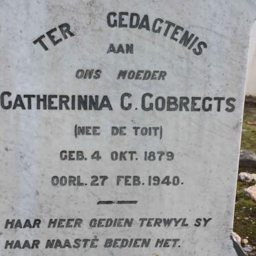 GOBREGTS Catharina C. nee DU TOIT 1879-1940