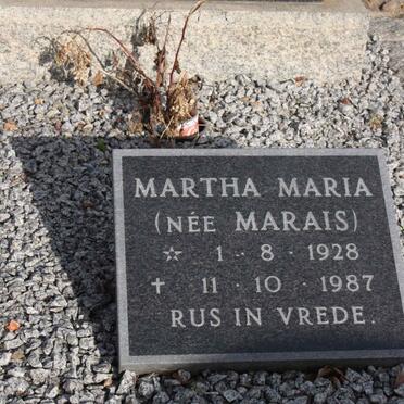 GOWER Martha Maria nee MARAIS 1928-1987