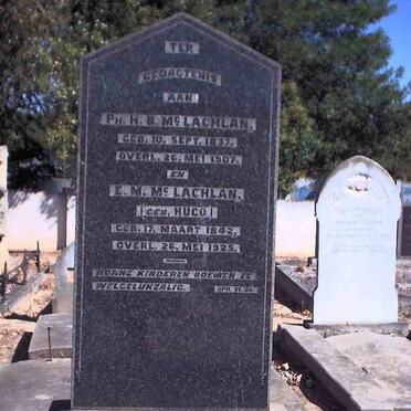 McLACHLAN H.B. 1837-1907 &amp; E.M. HUGO 1842-1925