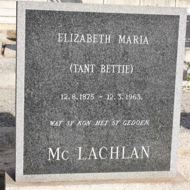 Mc LACHLAN Elizabeth Maria 1875-1963