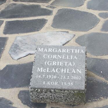 Mc LACHLAN Margaretha Cornelia 1920-2002