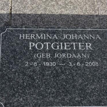 POTGIETER Hermina Johanna nee JORDAAN 1930-2008