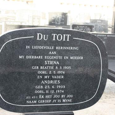 TOIT Andries, du 1903-1974 &amp; Stiena BEATTIE 1905-1974