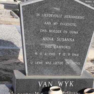 WYK Anna Susanna, van nee CRAFFORD 1910-1964