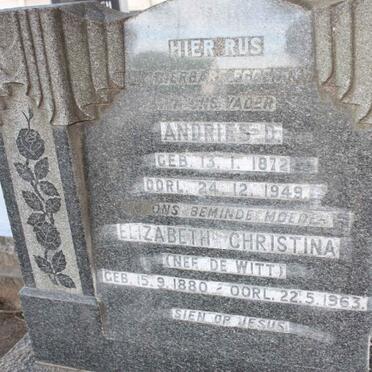 WYK  Andries D., van 1872-1949 &amp; Elizabeth Christina DE WITT 1880-1963