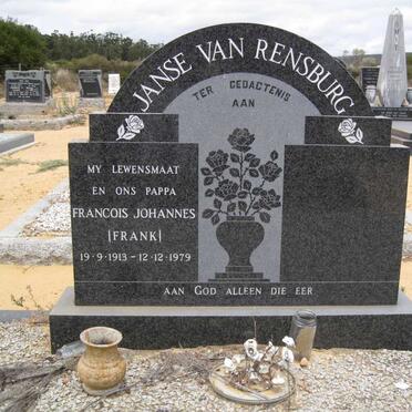 RENSBURG Francois Johannes, Janse van 1913-1979