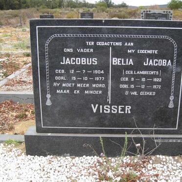 VISSER Jacobus 1904-1977 &amp; Belia Jacoba LAMBRECHTS 1922-1972