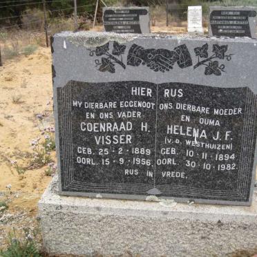VISSER Coenraad H. 1889-1956 &amp; Helena J.F VAN DER WESTHUIZEN 1894-1982