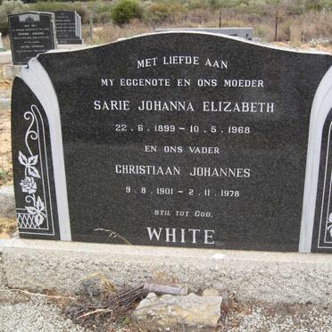 WHITE Christiaan Johannes 1901-1978 &amp; Saria Johanna Elizabeth 1899-1968