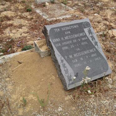 MEISSENHEIMER P. M. 1882-1963 &amp; Anna H. VISSER 1884-1950 