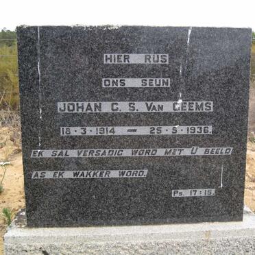 GEEMS Johan C.S., van 1914-1936