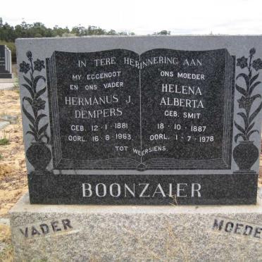 BOONZAIER Hermanus J. Dempers 1881-1963 &amp; Helena Alberta SMIT 1887-1978