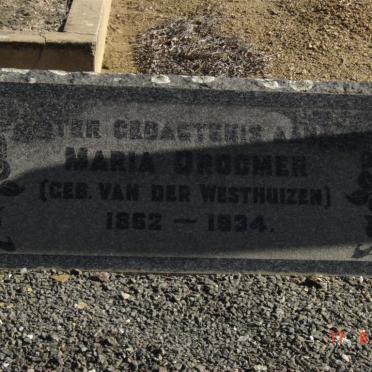 DROOMER Maria nee VAN DER WESTHUIZEN 1862-1934