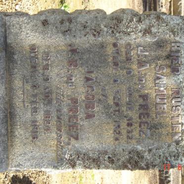 PREEZ Samuel J.A., du 1832-1924 &amp; Jacoba J.B. LAUBSCHER 1834-1916