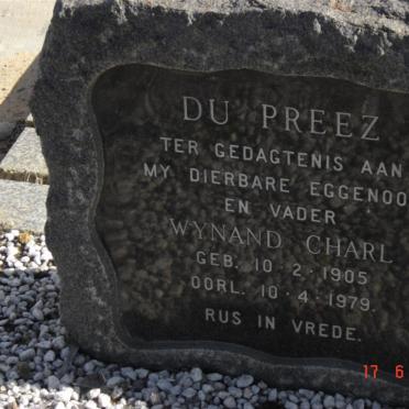 PREEZ Wynand Charl, du 1905-1979