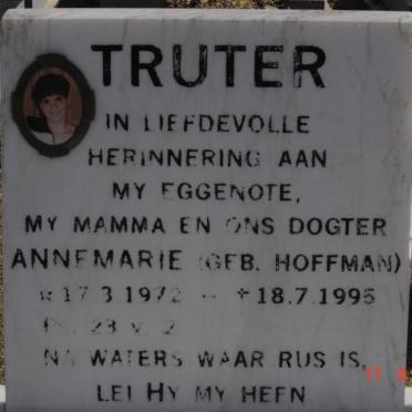 TRUTER Annemarie nee HOFFMAN 1972-1995