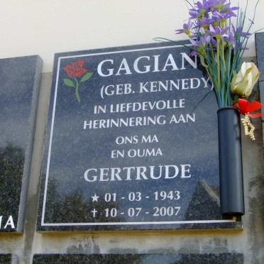 GAGIANO Gertrude nee KENNEDY 1943-2007