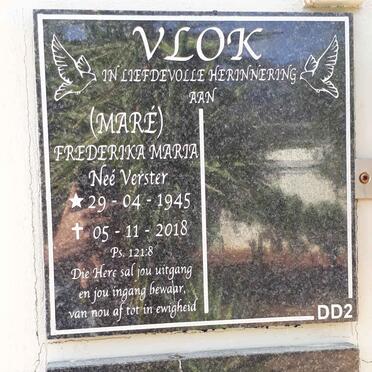 VLOK Frederika Maria nee VERSTER 1945-2018