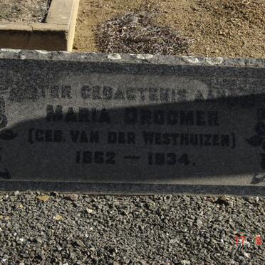 DROOMER Maria nee VAN DER WESTHUIZEN 1862-1934