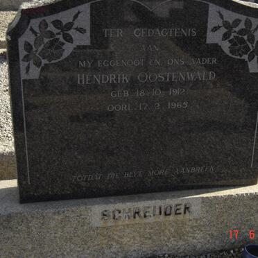 SCHREUDER Hendrik Oostenwald 1912-1965