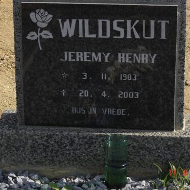 WILDSKUT Jeremy Henry 1983-2003