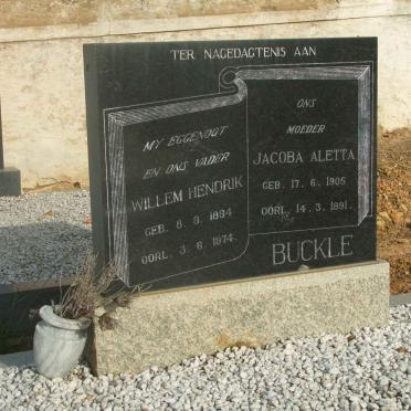 BUCKLE Willem Hendrik 1894-1974 &amp; Jacoba Aletta 1905-1991