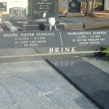 BRINK Daniel Pieter Stefanus 1928-2000 &amp; Margaretha Alberta 1930-2002