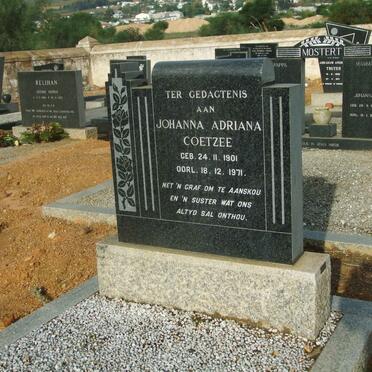 COETZEE Johanna Adriana 1901-1971