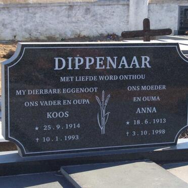 DIPPENAAR Koos 1914-1993 &amp; Anna 1913-1998