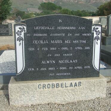 GROBBELAAR Alwyn Nicolaas 1885-1976 &amp; Cecilia Maria MOUTON 1889-1981