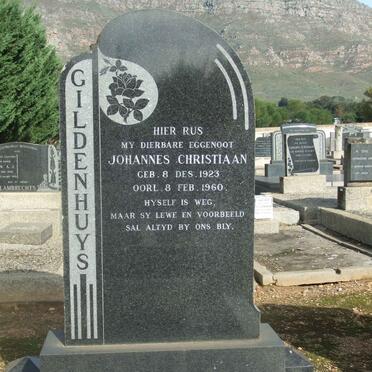 GILDENHUYS Johannes Christiaan 1923-1960