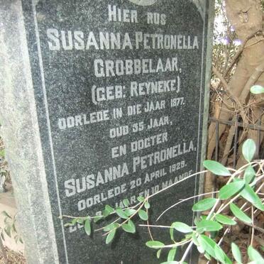 GROBBELAAR Susanna Petronella nee REYNEKE -1877 ::  GROBBELAAR Susanna Petronella -1929