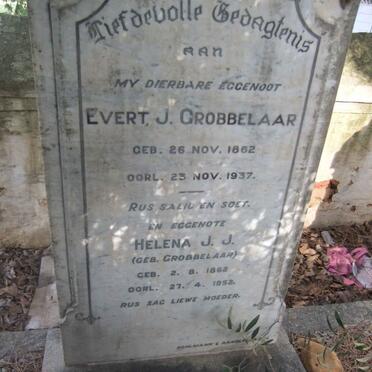 GROBBELAAR Evert J. 1862-1937 &amp; Helena J.J. GROBBELAAR 1862-1952