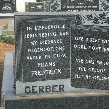 GERBER Frans Frederick 1910-1982