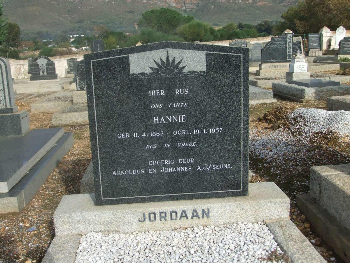 JORDAAN Hannie 1883-1957