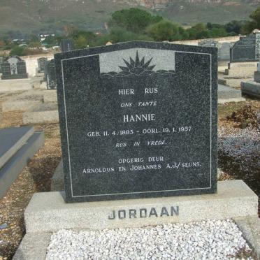 JORDAAN Hannie 1883-1957