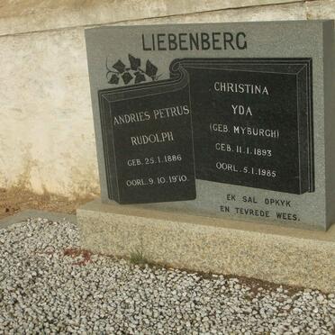LIEBENBERG Andries Petrus Rudolph 1886-1970 &amp;  Christina Yda MYBURGH 1893-1985