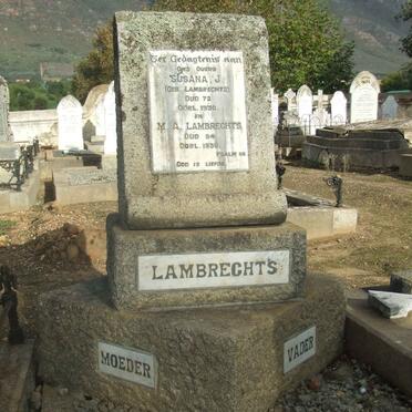 LAMBRECHTS M.A. -1936 &amp; Susanna J. LAMBRECHTS -1930