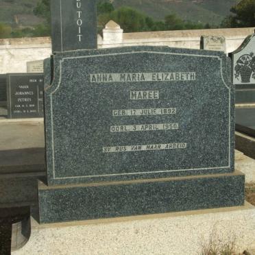 MAREE Anna Maria Elizabeth 1892-1950