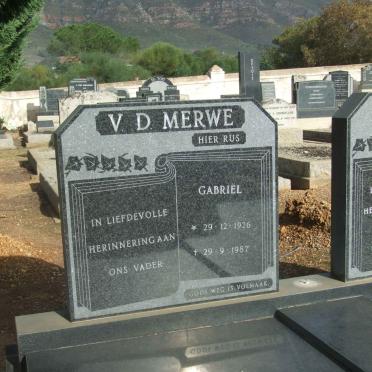MERWE Gabriel, v.d. 1926-1987