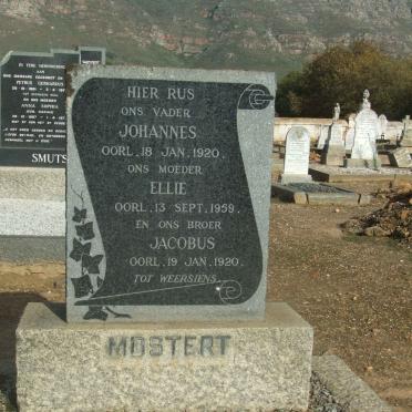 MOSTERT Johannes -1920 &amp; Ellie -1959 :: MOSTERT Jacobus -1920