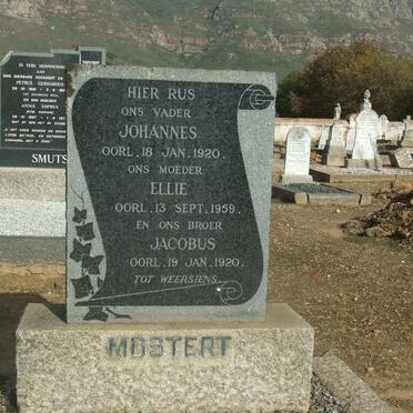 MOSTERT Johannes -1920 &amp; Ellie -1959 :: MOSTERT Jacobus -1920