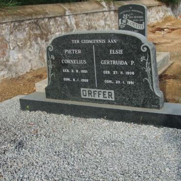 ORFFER Pieter Cornelius 1901-1968 &amp; Elsie Gertruida P. 1906-1991