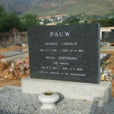 PAUW Jacobus Cornelis 1906-1968 &amp; Hilda Getruida MARAIS 1910-2000