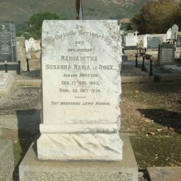 ROUX Margaretha Susanna Maria, le nee BOOYSEN 1865-1936